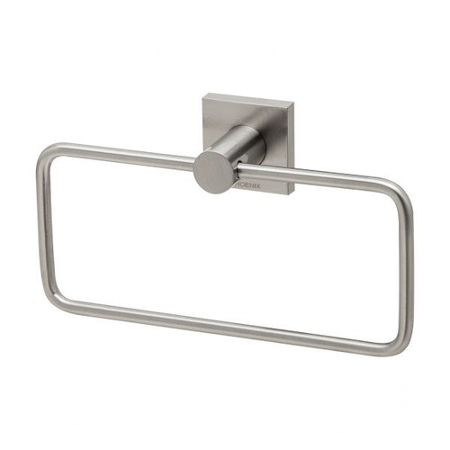 Radii Hand Towel Holder Square Plate Brushed Nickel RS893 BN