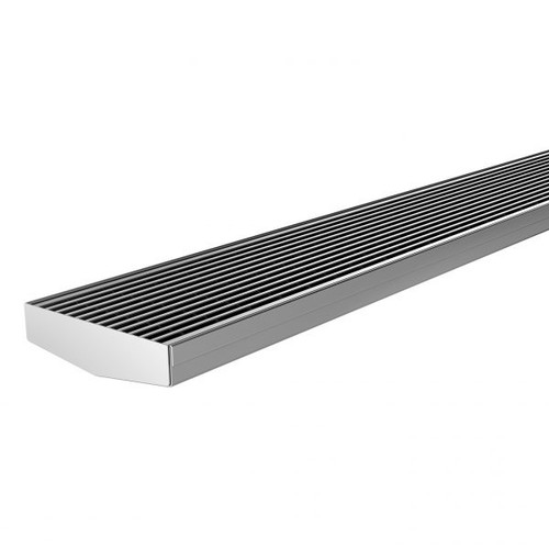 V Channel Drain HG 100 x 600mm Outlet 90mm Stainless Steel 201-2215-51