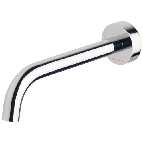 Vivid Slimline Wall Mounted Bath Outlet 180mm Curved Chrome