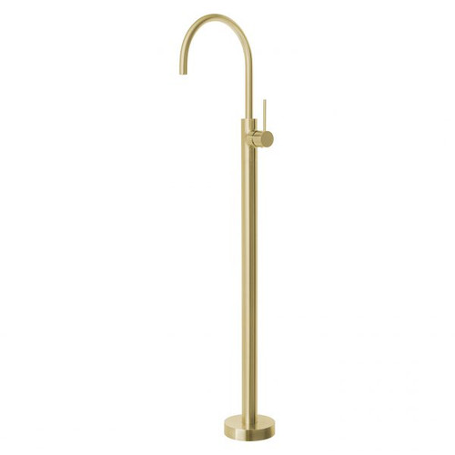 Vivid Slimline Floor Mounted Bath Mixer Brushed Gold VS745-12