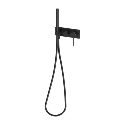 Vivid Slimline Wall Shower System Matte Black VS7490-10