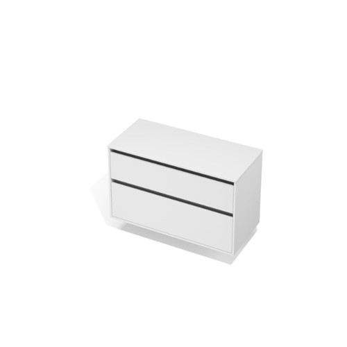 City 50 Wall Hung Vanity 1100mm 2 Door Soft Matt HPL Top 3045BT2-SM