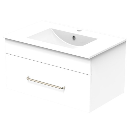 Pacific Vanity 750mm Single Drawer Wall White Melamine
