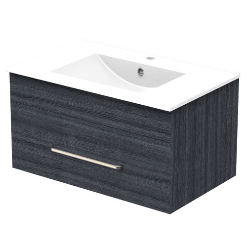 Pacific Vanity 750mm Single Drawer Wall Charred Oak