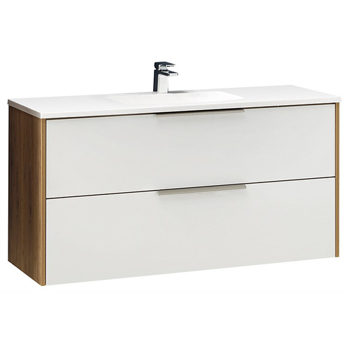 Nikau Two Tone Wall Hung Vanity 900mm Double Drawer 4NIK090DXWH