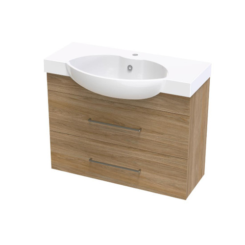 Raglan Wall Hung Vanity 900mm Double Drawer Colour 4RAG090DCWH