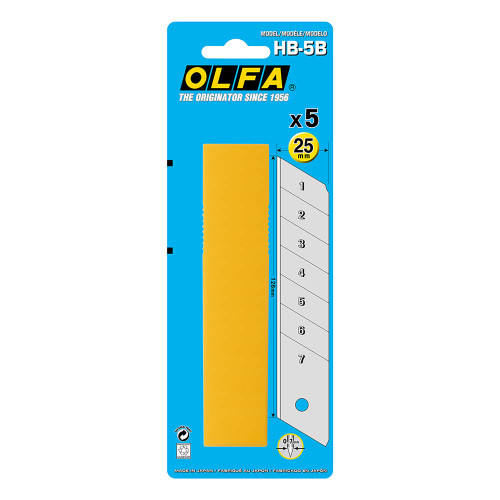 Olfa Snap Off Blade Standard 25mm 5 Pack