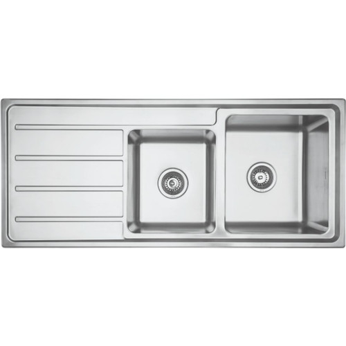 Everglade Kitchen Sink EE202L Bowl and 3/4 With Drainer On Left 1160 x 500mm WBP511358