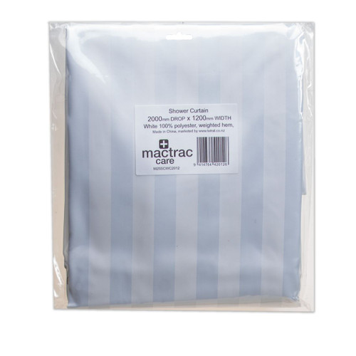 Shower curtain 2000mm X 1200mmw White