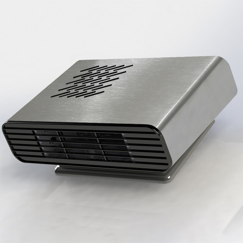 Mahana Wall Mounted Fan Heater With Run Timer Stainless Steel