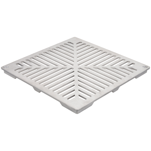 Connecto Trade Surface Water Drainage Grate 350mm Square Aluminium CTG350A