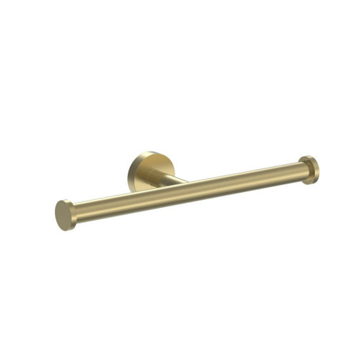 Tube Double Toilet Roll Holder Brushed Brass