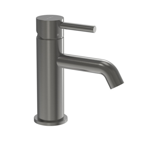 Tube Basin Mixer Brushed Gunmetal