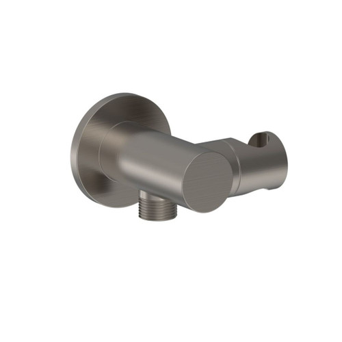 Tube Adjustable Handshower Bracket With Wall Coupling Brushed Nickel