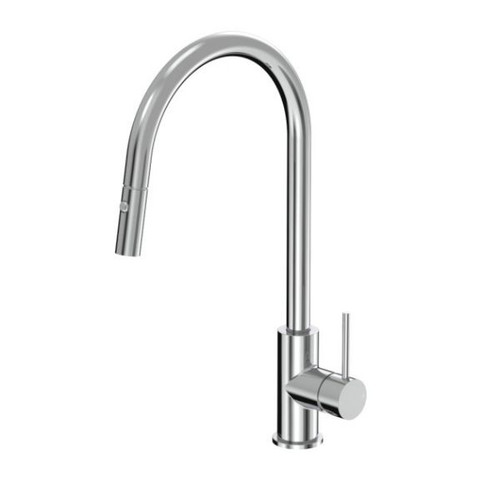 Tube Kitchen Mixer With Pull Out Spray Chrome