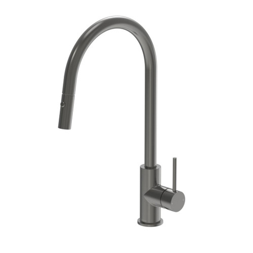 Tube Kitchen Mixer With Pull Out Spray Gunmetal