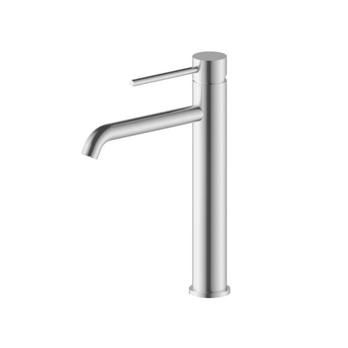 Tall Basin Mixer Brushed Stainless
