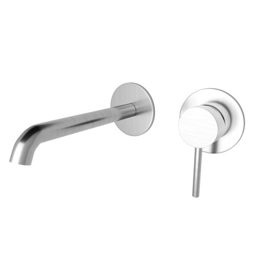 Wall Mounted Basin Mixer Brushed Stainless