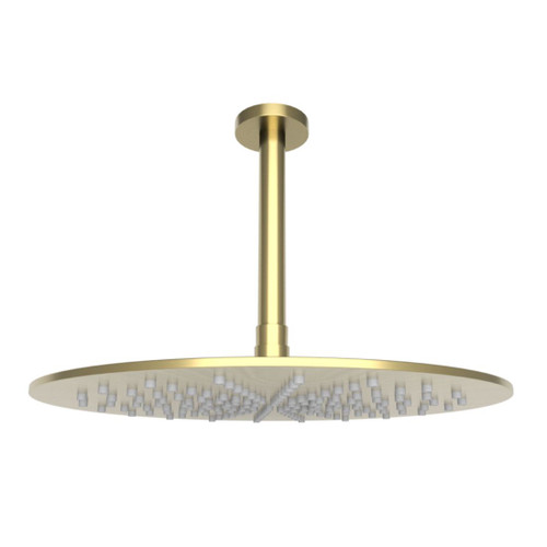 Rain Shower And Ceiling Arm Brushed Gold