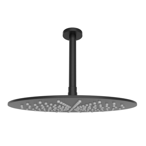 Rain Shower And Ceiling Arm Matte Black