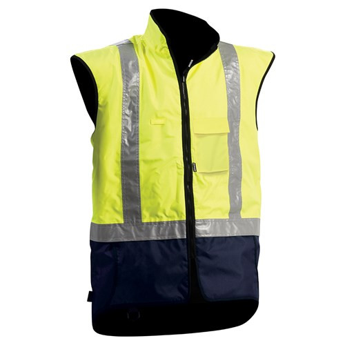 Stamina Day/Night Rainwear Vest Yellow/Navy L 512051YN-L