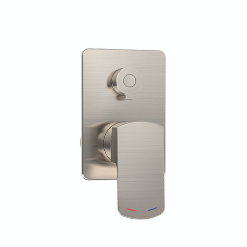 Que Versadisc Diverter Bath Shower Brushed Stainless Finish