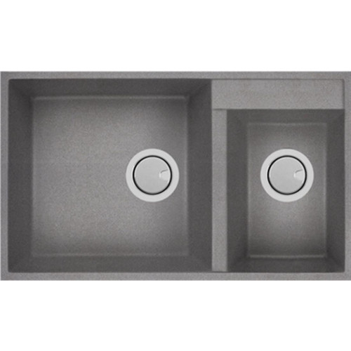 Duro Granite Pistoia Bowl and 3/4 Sink Right Concrete WBP761205