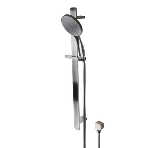 Main Image Prestigio Single Spray Handshower Set Separate Elbow Round Brushed Nickel