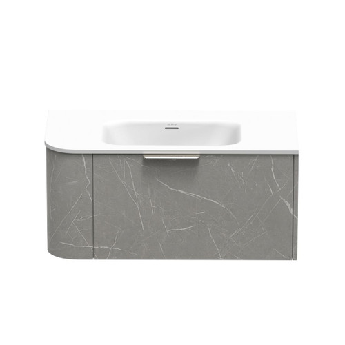 Serifos Swift Wall Hung Vanity 900mm 1 Drawer Bernini Marble Right