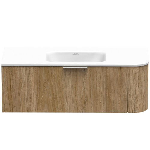 Serifos Swift Wall Hung Vanity 1200mm 1 Drawer Baroque Left