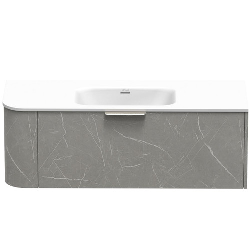 Serifos Swift Wall Hung Vanity 1200mm 1 Drawer Bernini Marble Right