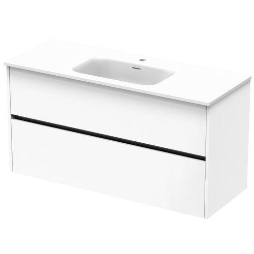 Serifos Syrtari Wall Hung Vanity Exochique Finish 1200mm Two Drawer (Specify Finish)