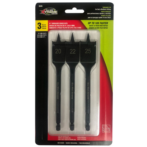 Xtreme Threaded Spade Bit Set 3 Piece