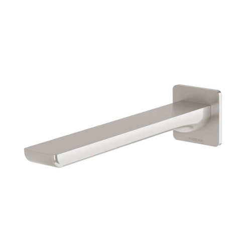 Gloss MKII Wall Basin / Bath Outlet 200mm Brushed Nickel