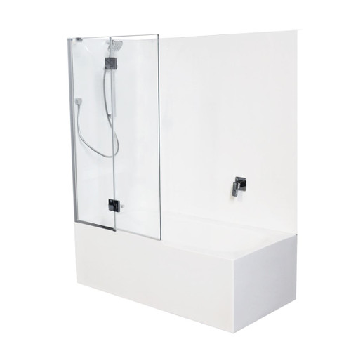 Evora Freestanding Shower Over Bath Flat Wall Left Hand