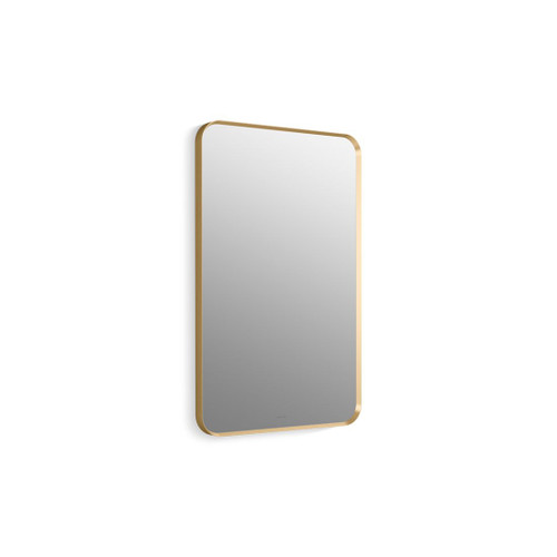 Essential Soft Rectangle Decorative Mirror Moderne Brushed Gold