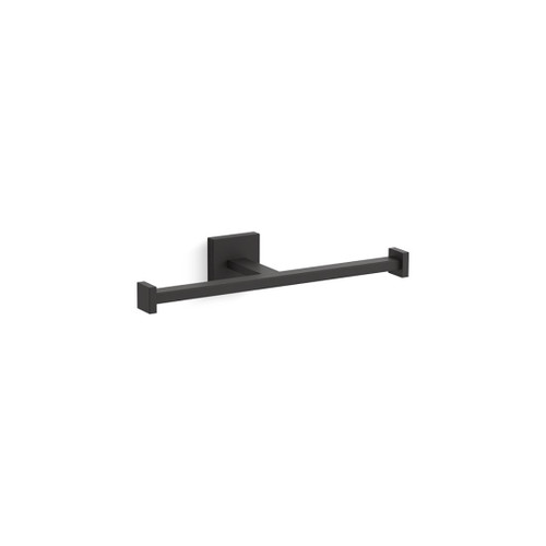 Square Double Toilet Paper Holder Matte Black