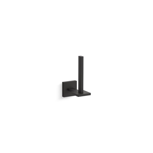 Square Vertical Toilet Paper Holder Matte Black
