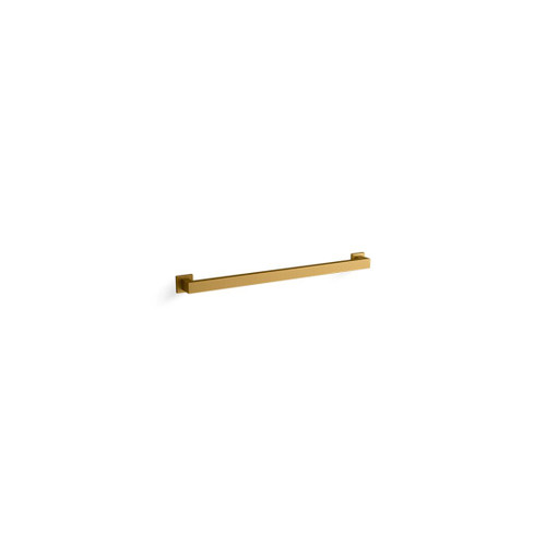 Square Grab Bar 610mm Brushed Moderne Brass