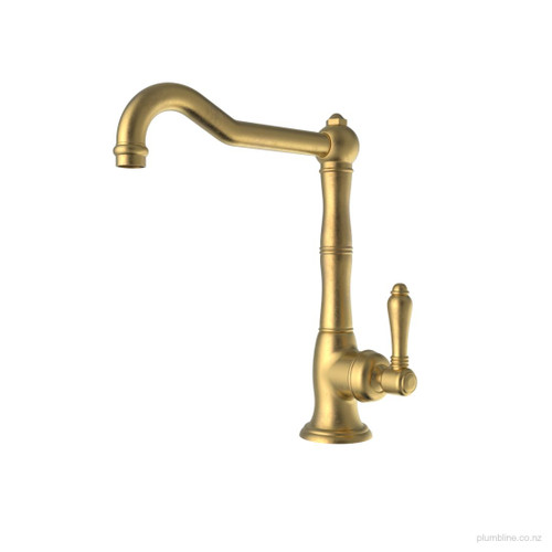 Regal Kitchen Mixer 1 Hole Raw Brass Metal Lever