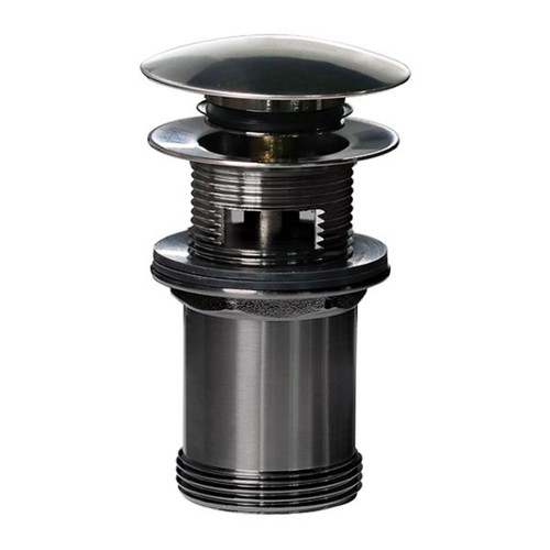 Pop Up Plug And Waste No Overflow Universal Gunmetal