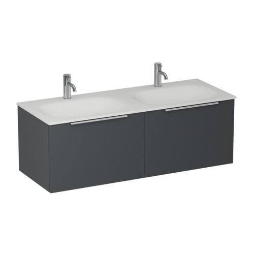 Urban 2.0 Wall Hung Vanity Double 2-drawer 1200mm Char Blue