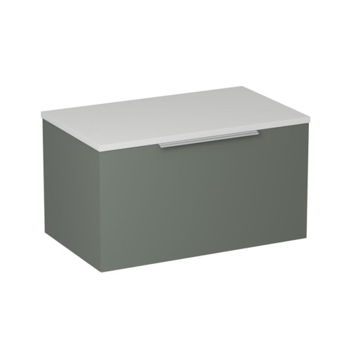 Urban 2.0 Wall Hung Vanity Solid Surface Top 1-drawer 750mm Green Slate