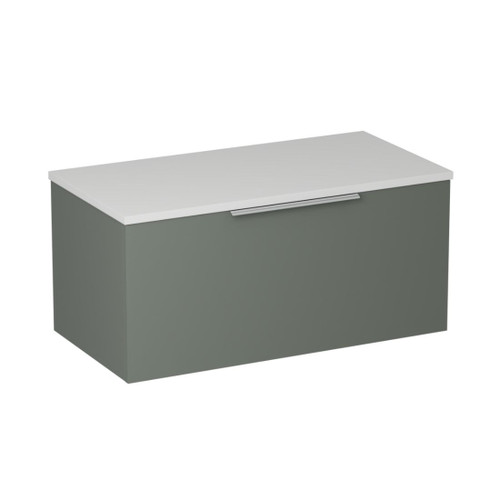 Urban 2.0 Wall Hung Vanity Solid Surface Top 1-drawer 900mm Green Slate