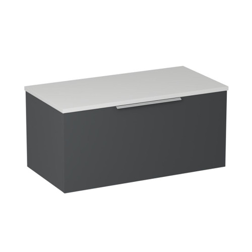 Urban 2.0 Wall Hung Vanity Solid Surface Top 1-drawer 900mm Char Blue