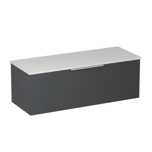 Urban 2.0 Wall Hung Vanity Solid Surface Top 1-drawer 1200mm Char Blue