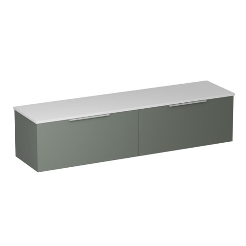 Urban 2.0 Wall Hung Vanity Solid Surface Top 2-drawer 1800mm Green Slate