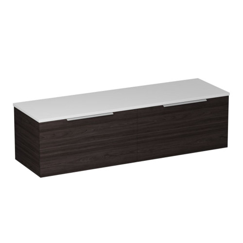 Urban 2.0 Wall Hung Vanity Solid Surface Top 2-drawer 1500mm Burnished Wood