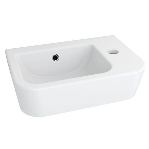 Dublin Compact Wall Hung Basin With Right Hand Tap Landing