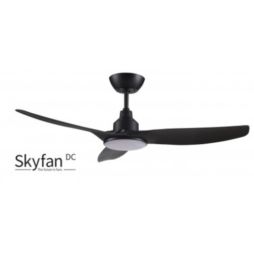 Skyfan DC 3 Blade Ceiling Fan 52 Inch/1300mm With LED Black